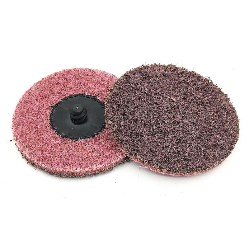 Banmo Abrasive أقراص تكييف السطح 3 بوصة، 25 قطعة أقراص صنفرة متوسطة، نوع-R تغيير سريع وتبديد الحرارة، أقراص صنفرة تغيير سريع، وسادة قرص حبيبات متوسطة للتلميع الدقيق - Image 3